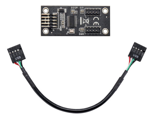 Adaptador De Hub Usb Usb 2.0 De 9 Pines A Hub Doble De 9 Pin