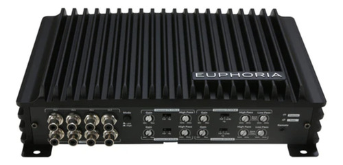 Amplificador de audio para automóvil Euphoria EA8.1200 EA Series clase D 8 canales 1200 watts color negro
