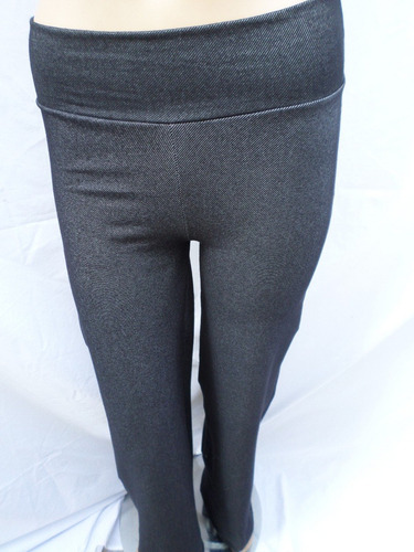 Imagen 3 de 10 de Pantalòn Recto Tipo Calza Tela Jean Elastizada