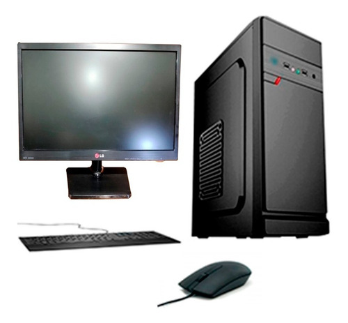 Imagem 1 de 10 de Desktop Completo Atx I3 4gb Ssd 240gb Monitor 20 Led
