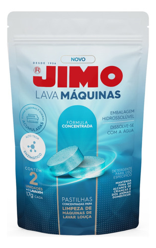 Jimo Limpa Máquinas De Lavar Louças Pastilhas 2x17g 