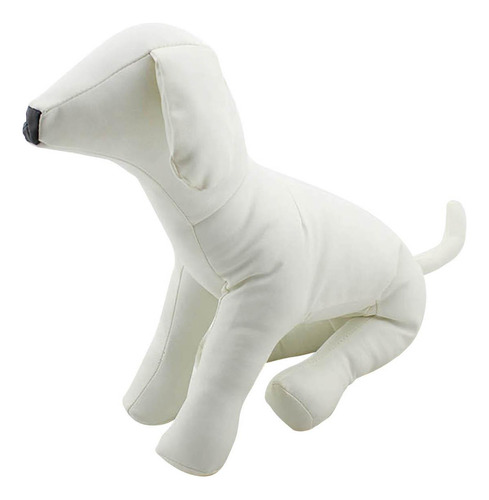 Pu Cuero Perros Maniquí Suave Mascota Ropa Talla M Blanco