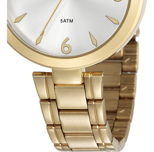 Relógio Mondaine Feminino Mulher Analógico Dourado Pulseira De Aço Fino Pequeno Luxo Com Caixa Garantia + Nota Fiscal