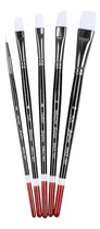 Comprar Angelus Juego De 5 Pinceles De Fibras Sintética 6w-bjas-vtbb