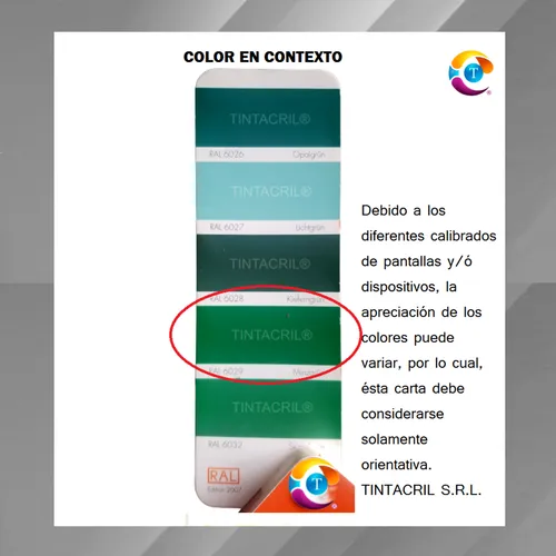 Pintura Bicapa Ral 6029 X 3.6 Lts. Verde Menta