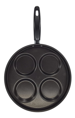 Frigideira Antiaderente 4 Ovos Frita Ovo E Hambúrguer Cor Preto