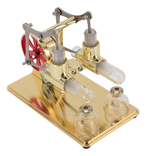 Maqueta De Motor Golden Stirling, Doble Para Educación Tempr