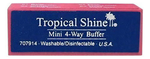 Tropical Shine Lima De Uñas De 4 Vias, Mini Bloque Medio
