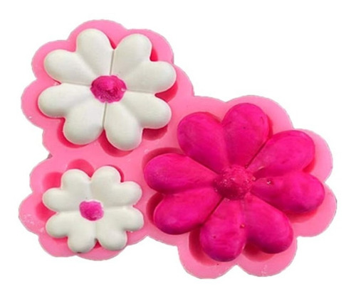 Molde De Silicona Margaritas Flores Fondant Porcelana Fría