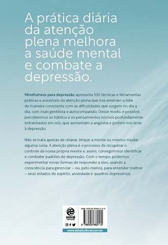 Livro Mindfulness Para Depressão De A Lazarus Sophie Edição 1 Capa Mole 2022 Em Português Editorial Astral Cultural