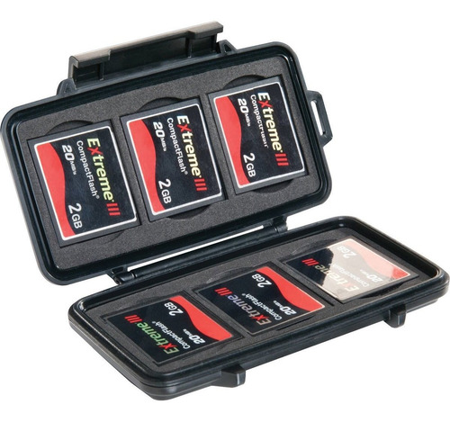 Estojo rígido Pelican 0945 para memórias - cor preta