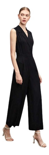 Entero Jumpsuit Mono Cuello Con Solapa Sin Cinturón El 203