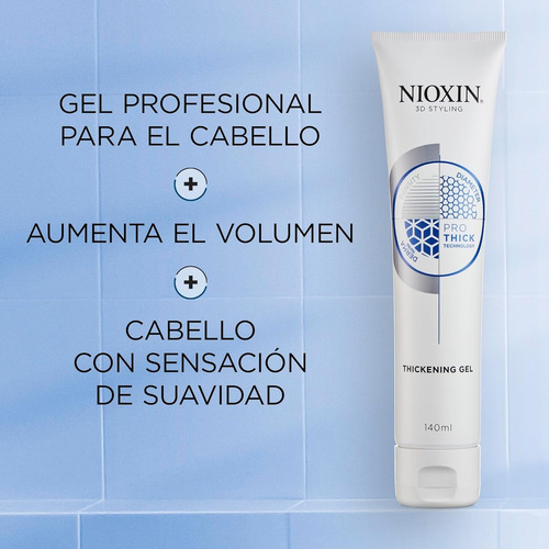 Gel Fijador Para Cabello Debilitado Nioxin Thickening 140 Ml
