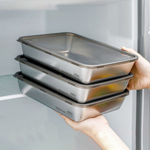 & Caja De Empanadillas De Acero Inoxidable 316l Con Tapa,