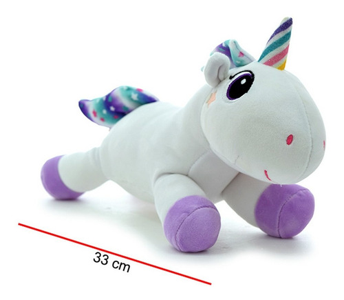 Peluche Unicornio Echado 33cm  Perfumado Nuevo Ar1 8039