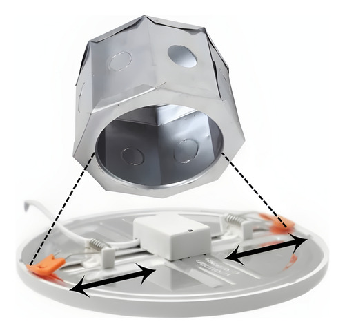 Lampara Luminaria Led Bote/plafón Ajustable 15w 6500k 30 Pza Blanco