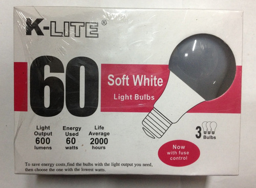 Suave Luz Blanca Bombilla 3 Led 60 Watts