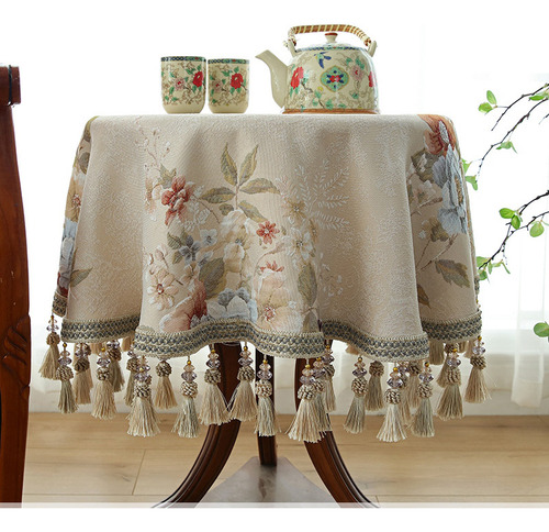 Elegante Funda De Mesa De Comedor Redonda Pequeña Y Grande C