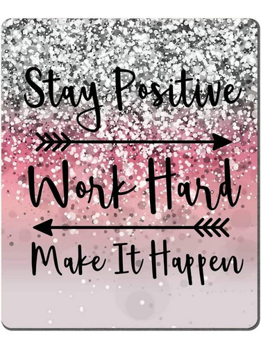 Amcove Gaming Mouse Pad Custom  Stay Positive Work Hard And 