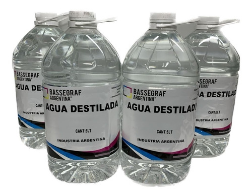Agua Destilada Demineralizada X 5 Litros 