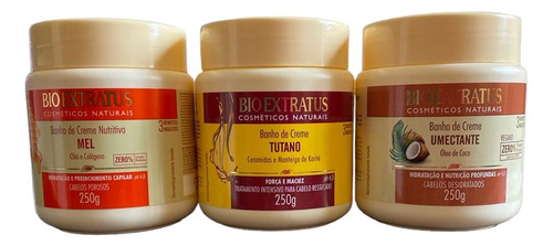 Kit Cronograma Capilar Nutr. Mel + Tutano + Umectante 250 Gr