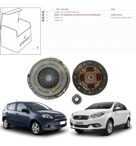 Kit De Embreagem Novo Palio / Gran Siena 1.4 7089012