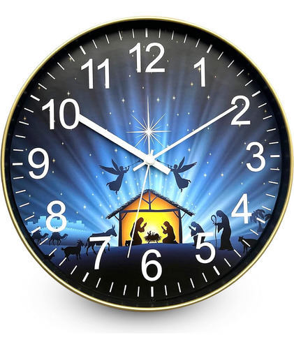 El Reloj De Oración - Versión Natividad 12  Embellecedor Oro