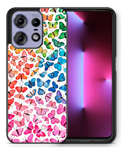 Funda Para Motorola Patrón De Mariposas Decorativas Colores