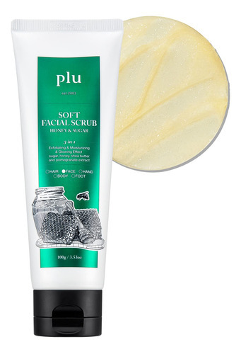 Esfoliante facial suave com mel e açúcar, esfoliante facial