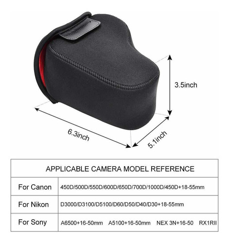 Funda Blanda De Neopreno Impermeable Para Cámara Nikon D3500