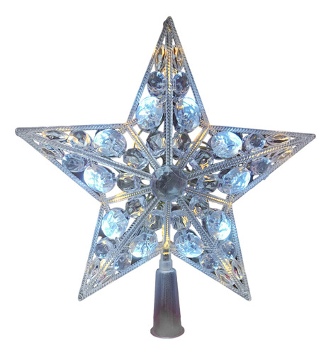 Estrella Luminosa Led Punta Arbol Navidad Elige Color 15leds