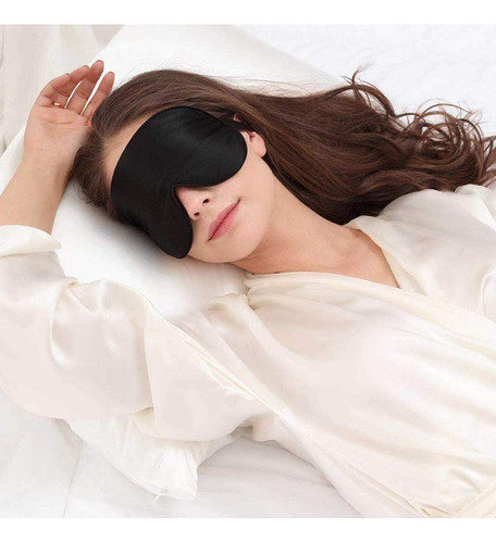 Máscara Suave De Seda Natural Con Los Ojos Vendados Para Dor