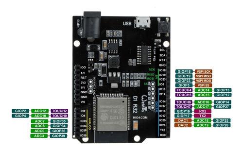 Wemos D1 Esp32 Wifi Bluetooth Shield Tipo Arduino  Esp8266