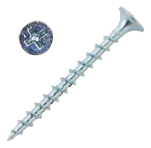 Tornillo Volcanita Zincado 6 X 2 (1 Kilo /431 Pcs)