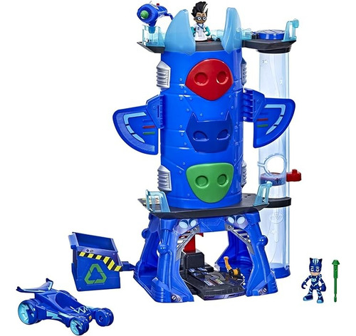 Pj Masks Cuartel De Lujo, 2 Figuras + Gato Vehiculo