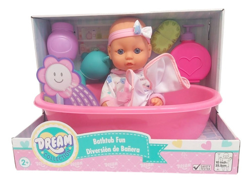 Muñeco Bebote Dream Collection Set De Juegos Para El Baño