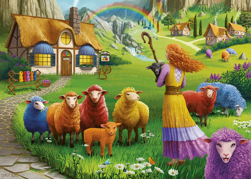Ravensburger The Happy Sheep Yarn Shop - Rompecabezas De 100