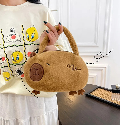 Lindo Bolso De Bolso De Capybara Kapibala Plush Capybara