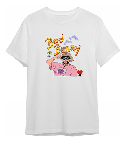 Camiseta Vacaciones Bad Bunny Personalizada Sublimada 
