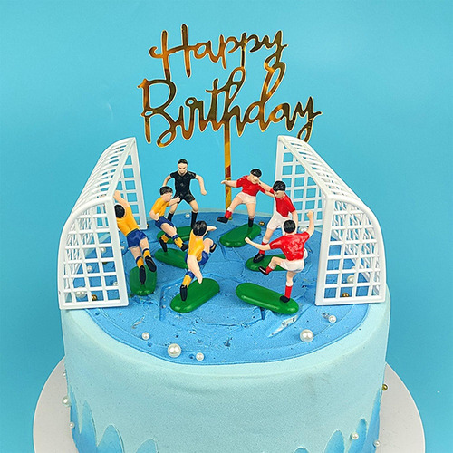 . . 2 Cake Toppers Accesorios Jugadores Ducha Hornear