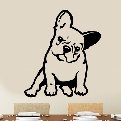 Adesivo De Parede - Cachorro Bulldog Francês Dog Cão  Pet