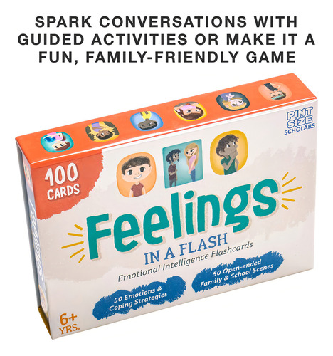 (1 Paquete), Juego De Tarjetas Didácticas De Inteligencia Emocional Feelings In A Flash Para Niños Pequeños Y Con Necesidades Especiales, Que Enseña Actividades De Empatía, Habilidades Sociales Y De