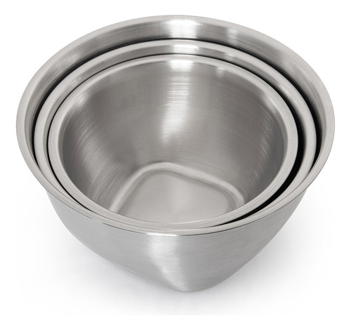 Jogo De 3 Potes Com Tampa Em Aço Inox Gourmet Mix Cor Cinza-escuro
