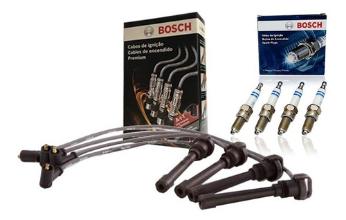 Kit Cabos E Velas Bosch Doblo Siena Palio 1.0 1.3 16v Fire