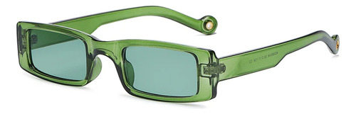 Óculos De Sol Bulier Modas New Hype, Cor Verde Armação De Acetato, Lente De Policarbonato Haste De Acetato