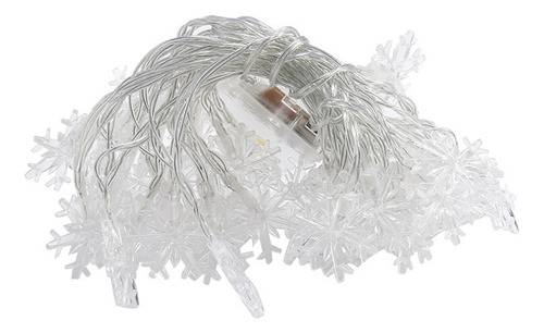 . Guirnalda De Luces Navideñas Con Forma De Copos De Nieve,