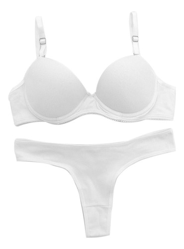 Conjunto Lenceria Mujer Shelynnek Taza Soft Algodon Colaless