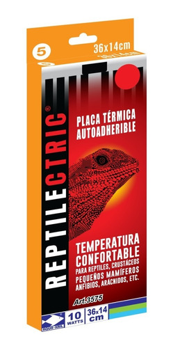 Placa Térmica Terrario Reptiles 36x14cm 10 W 3575 5 Pzas