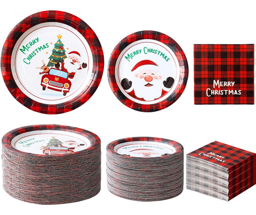 Winoo Design Juego De Platos Y Servilletas De Navidad A Gran