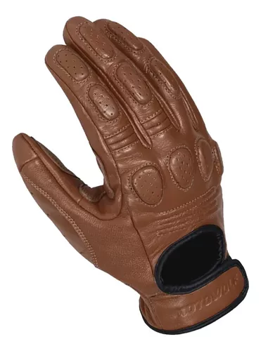 Guantes cafe racer piel de cabra DEGEND INDUS marrón membrana Thinsulate.